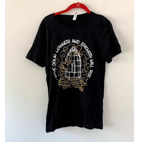 Shove Down Weakness and Strength Will Rise Quote T Shirt Size Small - Picture 1 of 4